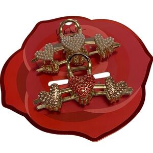 Nicole Mille Rhinestone Pearls Design Hair Clip Claws